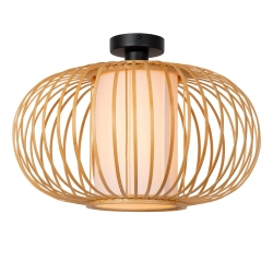 THULINE - Plafon - Ø 45 cm - 1xE27 - Light Wood Look - Essential 05157/45/72 LUCIDE