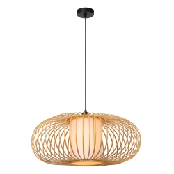 THULINE - Lampa wisząca - Ø 60 cm- 1xE27 - Light Wood Look - Essential 05457/60/72 LUCIDE
