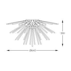 Lampa sufitowa Urchin C0491-06B-F7BC ZUMA LINE