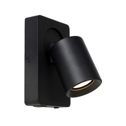 Kinkiet NIGEL LED GU10 1x5W 3000K With USB charging point czarny 09929/06/30 Lucide - zdjęcie produktu
