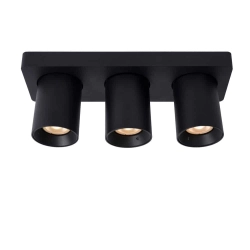 Plafon NIGEL LED Dim to warm GU10 3x5W 2200K/3000K czarny 09929/15/30 Lucide - zdjęcie produktu