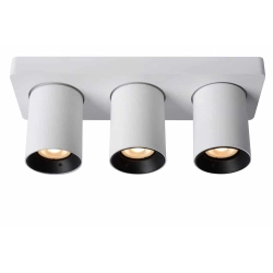 Plafon NIGEL LED Dim to warm GU10 3x5W 2200K/3000K biały 09929/15/31 Lucide - zdjęcie produktu