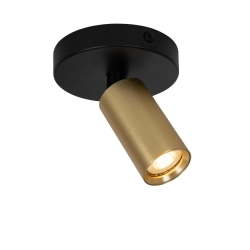 RITMO Plafon Ø 10 cm 1xGU10 złoty mat / mosiądz 09942/01/02 Lucide - zdjęcie produktu