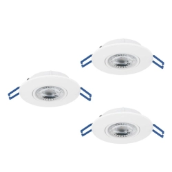 GEDREZ Oprawa do zabudowy zestaw 3XLED-CCT Ø90 Biały 300184 EGLO