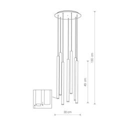 Lampa wisząca LASER WHITE VII 8918 Nowodvorski - zdjęcie dodatkowe 1