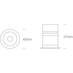 Oprawa podstropowa The Mirror Dark Light Range 10103H/B/W ONE LIGHT