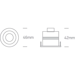Oprawa podtynkowa The IP65 Mini Range 10103M/AL/W ONE LIGHT