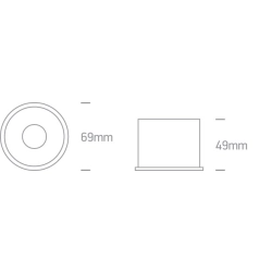 Oprawa podtynkowa WHITE GU10 10W WHITE REFLECTOR DARK LIGHT 10105AD/W/W ONE LIGHT