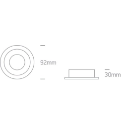 Oprawa podtynkowa WHITE GU10 10W BRASS REFLECTOR DARK LIGHT 10105ALG/W/BS ONE LIGHT