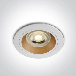 Oprawa podtynkowa WHITE GU10 10W BRASS REFLECTOR DARK LIGHT 10105ALG/W/BS ONE LIGHT