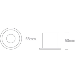 Oprawa podtynkowa BLACK GU10 10W DARK LIGHT 10105D8/B/BS ONE LIGHT