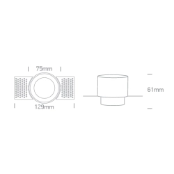 Oprawa podtynkowa WHITE TRIMLESS GU10 10W DARK LIGHT 10105YTR/W ONE LIGHT