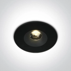 kinkiecik.pl Baida 10106V/B/W czarny wpust LED 6W 100-240V 3000K; w komplecie z zasilaczem LED 500mA ONE LIGHT