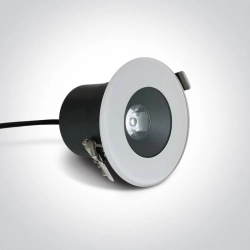 kinkiecik.pl Baida 10106V/W/W biały wpust LED 6W 100-240V 3000K; w komplecie z zasilaczem LED 500mA ONE LIGHT