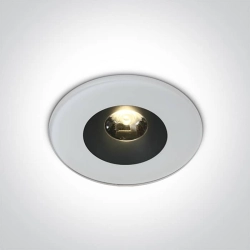 kinkiecik.pl Baida 10106V/W/W biały wpust LED 6W 100-240V 3000K; w komplecie z zasilaczem LED 500mA ONE LIGHT