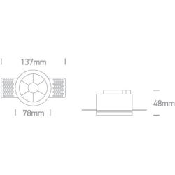 Oprawa podtynkowa The Trimless Mirror Range 10106XTR/W/W ONE LIGHT