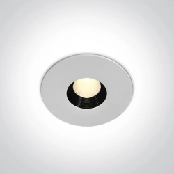 kinkiecik.pl Anarita 10108H/W/W biały wpust COB LED IP54 3000K 8W dark light; nieściemnialny zasilacz LED w zestawie ONE