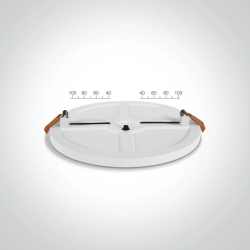Oprawa podtynkowa Floating Round Panels Range Adjustable Cut Out Hole 10110CE/C ONE LIGHT