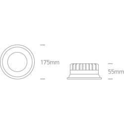 Oprawa podtynkowa BLACK 22W CCTV IP20 230V DARK LIGHT 10122D/B/V ONE LIGHT