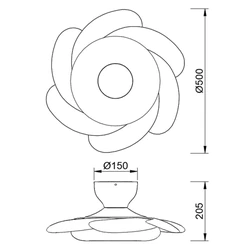 Wentylator sufitowy Mantra Flower 8703MA - zdjęcie dodatkowe 1