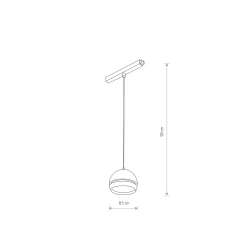 Lampa wisząca SLOT LED 8W 4000K do 1-obwodowych szynoprzewodów magnetycznych 10654 LVM Nowodvorski - zdjęcie dodatkowe 1