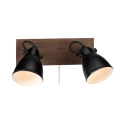 kinkiecik.pl Kinkiet NATIVE Wall 2L Brown/Black 108213 Markslojd
