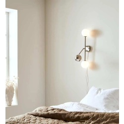 kinkiecik.pl Kinkiet BESIDE Wall 3L Steel/White 108256 Markslojd