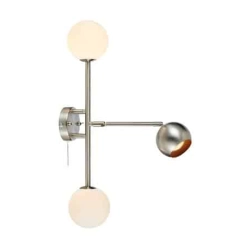 kinkiecik.pl Kinkiet BESIDE Wall 3L Steel/White 108256 Markslojd