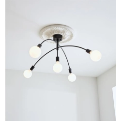 kinkiecik.pl Plafon CRUX Ceiling 5L Black 108280 Markslojd
