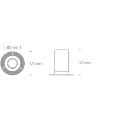 Oprawa podtynkowa The Fire Rated GU10 Range 11105F/W ONE LIGHT