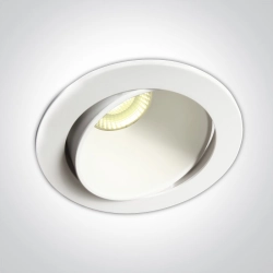 11106PK/W/W WHITE 8W WW IP54 ADJUSTABLE DARK LIGHT 230V 60deg TRIAC DIMMABLE One Light