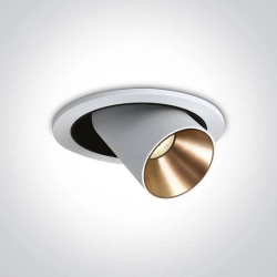 kinkiecik.pl Wpust Idil 11109B/W/W biały wpust z regulowanym reflektorem COB LED 9W 3000K dark light; wymagany zasilacz