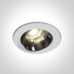 kinkiecik.pl Ptolemaida 11110E/W/W biały wpust z odbłyśnikiem ciemny chrom COB LED 3000K 10W; nieściemnialny zasilacz LE