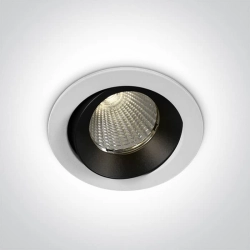 kinkiecik.pl Wpust Kaman 11112P/W/W biały regulowany wpust COB LED 12W 3000K IP65 dark light; wymagany zasilacz 700mA ON