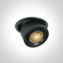 11115G/B/W BLACK RECESSED COB 15W WW IP20 15-45deg ADJUSTABLE 230V HONEYCOMB One Light