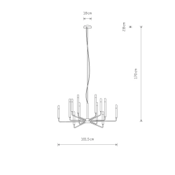 Lampa wisząca ORTO XII A 11463 Nowodvorski - zdjęcie dodatkowe 1