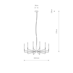 Lampa wisząca ORTO XII B 11464 Nowodvorski - zdjęcie dodatkowe 1