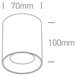 WHITE GU10 10W WHITE REFLECTOR DARK LIGHT 12105AL/W/W ONE LIGHT