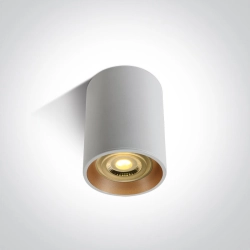 WHITE GU10 10W BRASS REFLECTOR DARK LIGHT 12105AL/W/BS ONE LIGHT