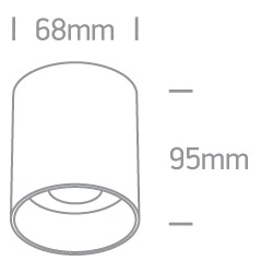 WHITE WHITE REFLECTOR GU10 10W DARK LIGHT ROUND 12105N/W/W ONE LIGHT