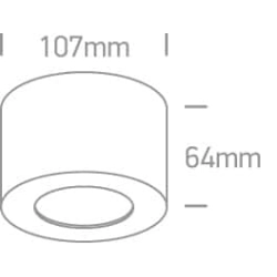 kinkiecik.pl Oltu 12108FD/B/BS czarny cylinder sufitowy LED 8W 3000K 230V dark light; w komplecie nieściemnialny zasilacz LED ONE LIGHT