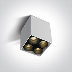 kinkiecik.pl Filona 4 12406C/W/W biała oprawa sufitowa SMD LED 10W 3000K dark light; zasilacz LED 700mA w zestawie ONE L