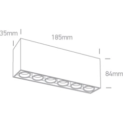 kinkiecik.pl Filona 6 12606C/B/W czarna oprawa sufitowa SMD LED 15W 3000K dark light; w zestawie z zasilaczem LED 700mA ONE LIGHT