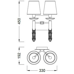 Lampa ścienna Mantra Tiffany Chrome 3863MA - zdjęcie dodatkowe 1