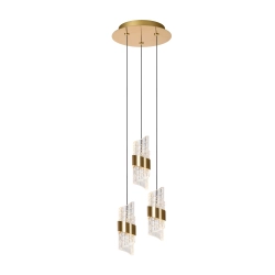 KLIGANDE Lampa wisząca Ø 25 cm LED Dim. 3x8W 2700K złoty mat / mosiądz 13496/21/02 Lucide - zdjęcie produktu
