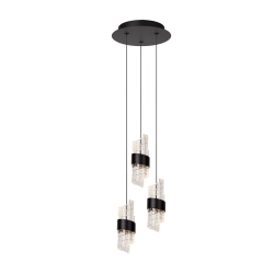 KLIGANDE Lampa wisząca Ø 25 cm LED Dim. 3x8W 2700K czarny 13496/21/30 Lucide - zdjęcie produktu