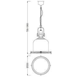 Lampa wisząca Mantra Vintage 4971MA - zdjęcie dodatkowe 1