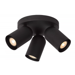 PUNCH spot sufitowy Ø 21 cm 3xGU10 czarny 13958/13/30 Lucide - zdjęcie produktu