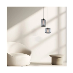 14101 PENDANT LAMP 1XE27 GLASS SMOKED GREY Zambelis Lights