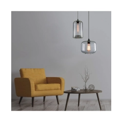 14102 PENDANT LAMP 1XE27 GLASS SMOKED GREY Zambelis Lights